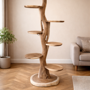 Suar houten krabpaal enkele stam 200cm