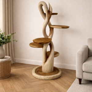 Suar houten krabpaal dubbel 150cm