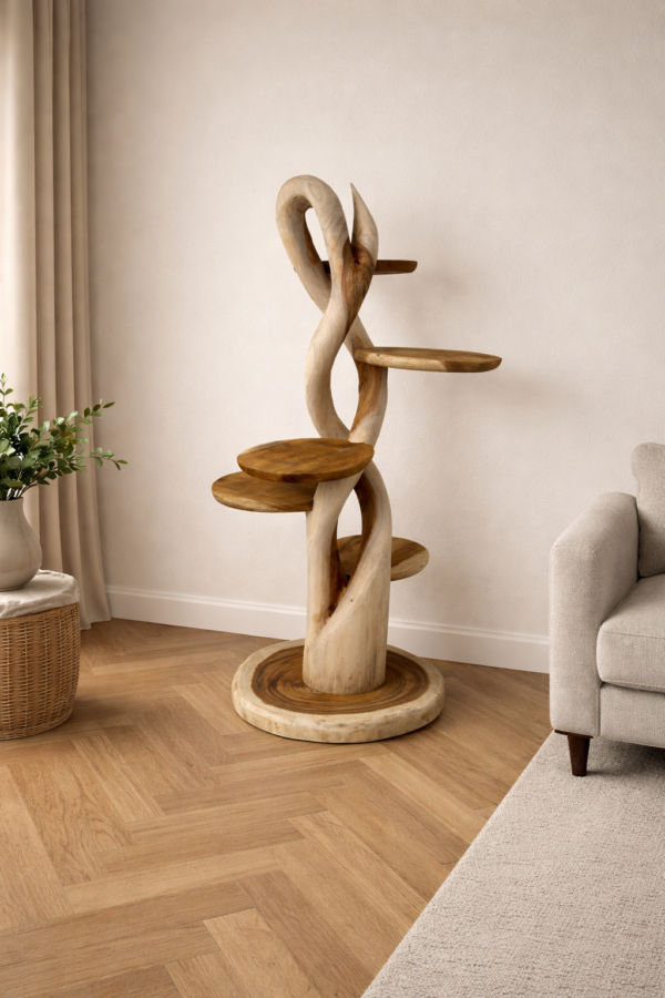 Suar houten krabpaal dubbel 150cm