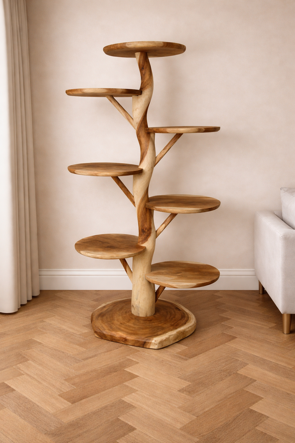 Suar houten krabpaal XXL 200cm